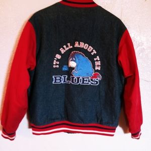 Disney store exclusive Eeyore varsity jacket